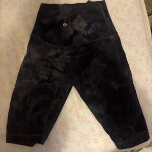 lululemon athletica Black Tie-Dye Bike Shorts